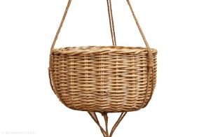 Hanging Low Wide Basket, Natural