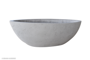 Concrete Bowl Oval, Grey