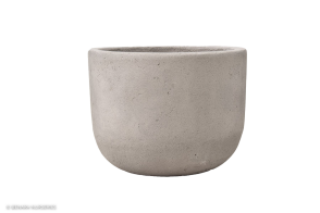 Concrete Squat Tum Planter, Grey