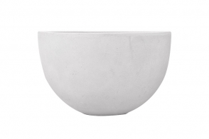 Low concrete bowl, White